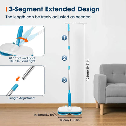Aeroflux Cordless Electric Floor Mop – Rechargeable Scrubber, Sweeper, and Polisher