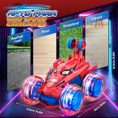 Aeroflux© Spider Stunt RC Car – 360° Drift, LED Lights & Rechargeable Power