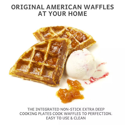 Aeroflux Deep-Fill Waffle Maker – Non-Stick Belgian Waffles at Home