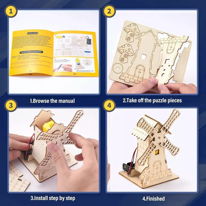 Aeroflux© 5-in-1 DIY STEM Wood Craft Kit – Educational Science Projects for Kids