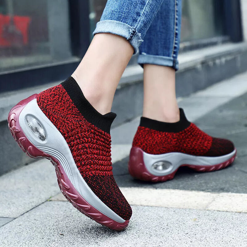 Aeroflux® Women's Slip-On Orthopedic Trainers – Air Cushion Comfort & Support