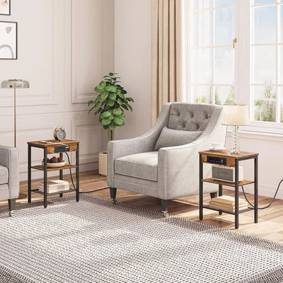 Aeroflux Slim Side Table with Built-in Charging Station