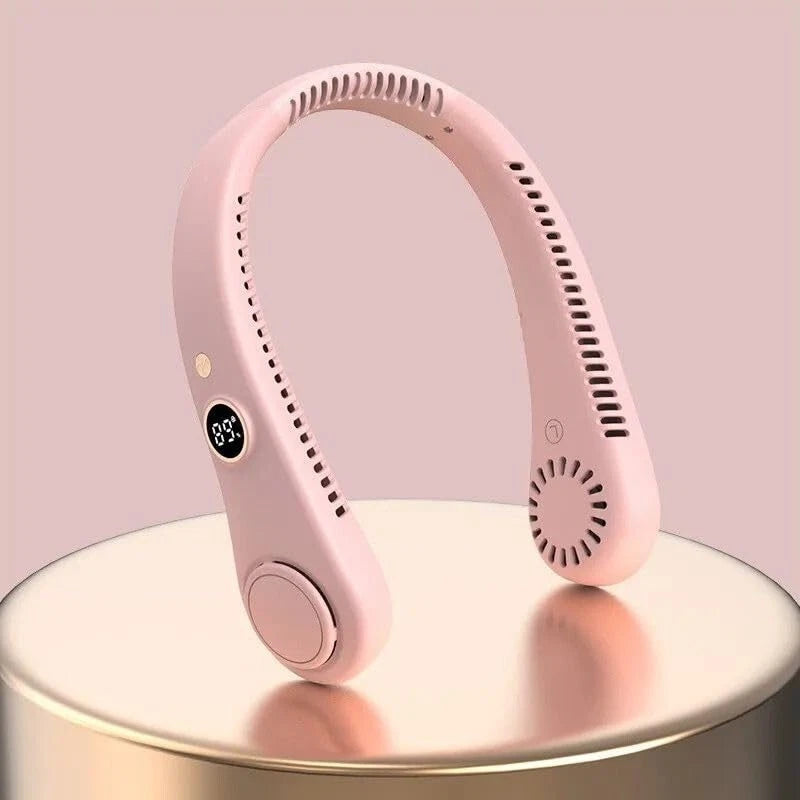 Aeroflux BreezePro Bladeless Neck Fan – USB Rechargeable, Hands-Free Personal Cooling Fan