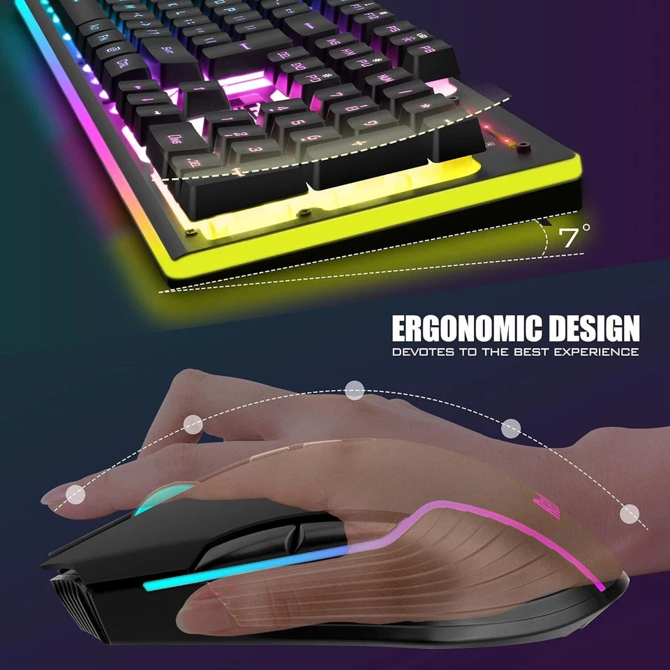 Aeroflux K10 Wireless Gaming Keyboard and Mouse Combo