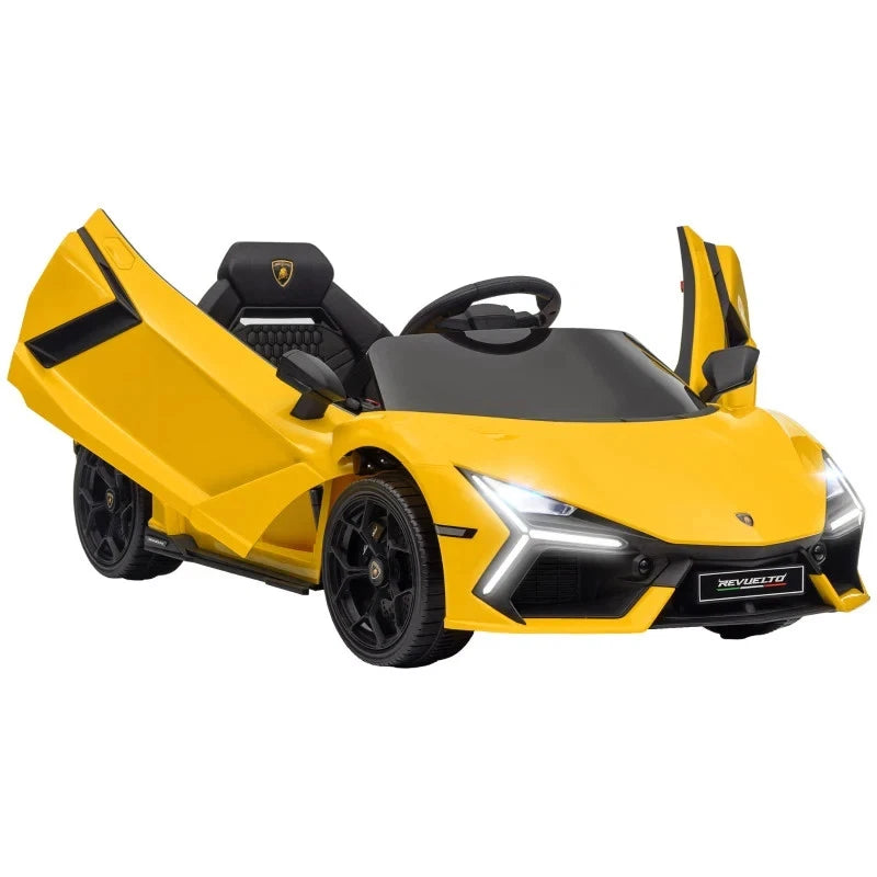 Aeroflux® Lamborghini Licensed Kids Electric Ride-On Car – Butterfly Doors, Remote Control, Music & Lights (Ages 3–8)