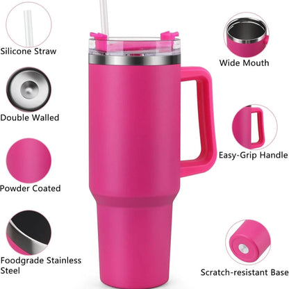 Aeroflux 40oz Stainless Steel Tumbler with Straw Lid