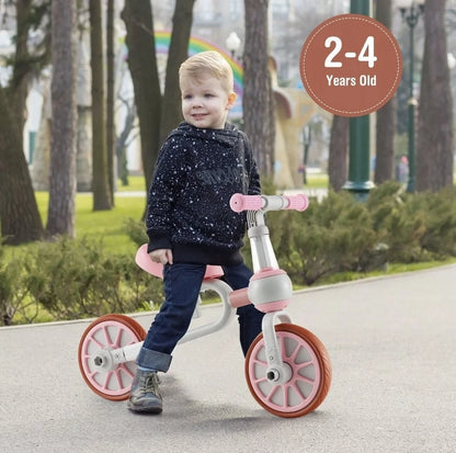Aeroflux© 5-in-1 Balance Bike & Tricycle for Kids – Adjustable & Safe Design