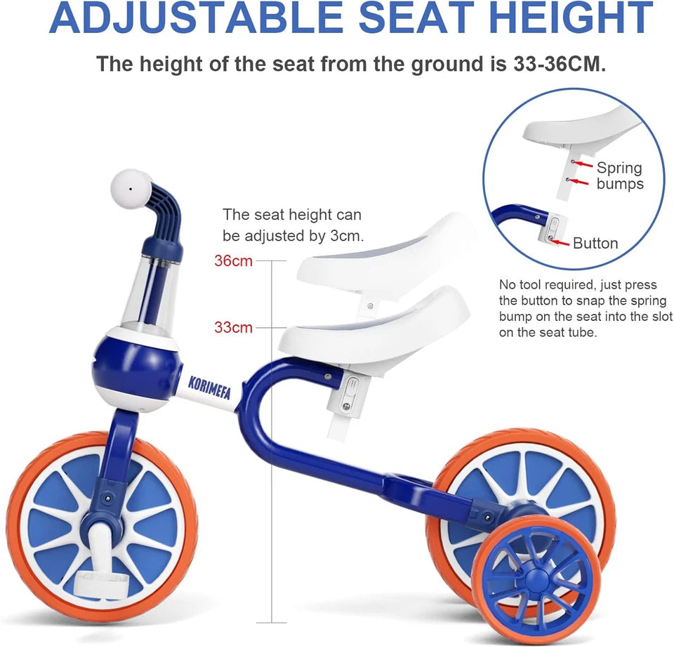Aeroflux© 5-in-1 Balance Bike & Tricycle for Kids – Adjustable & Safe Design