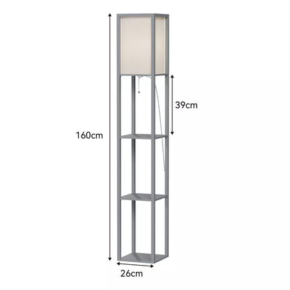 Aeroflux® Floor Lamp with Shelves – Modern Lighting with Smart Storage