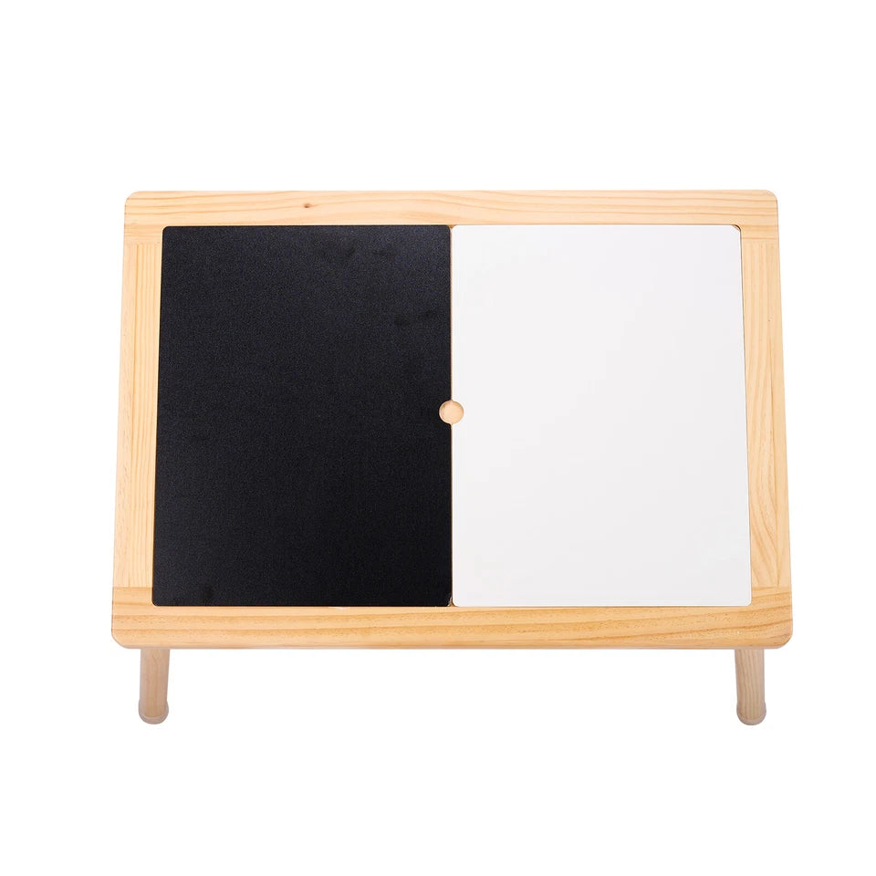 Aeroflux Kids Sensory Table with Storage Bins – Natural Wood Play and Learning Station