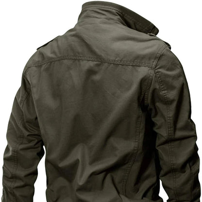 Aeroflux Men’s Cargo Military Tactical Jacket – Cotton Bomber Style Combat Coat
