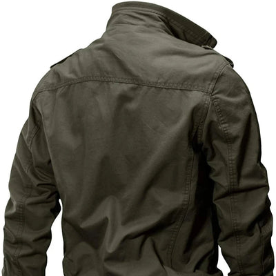 Aeroflux Men’s Cargo Military Tactical Jacket – Cotton Bomber Style Combat Coat