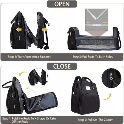 Aeroflux© UltraCare Nappy Backpack + Portable Changing Mat