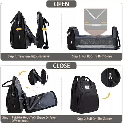 Aeroflux© UltraCare Nappy Backpack + Portable Changing Mat