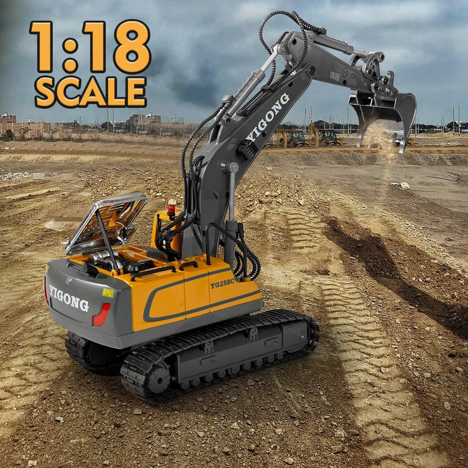 Aeroflux Remote Control RC Digger with Charger & Battery – Children’s RC Excavator Toy