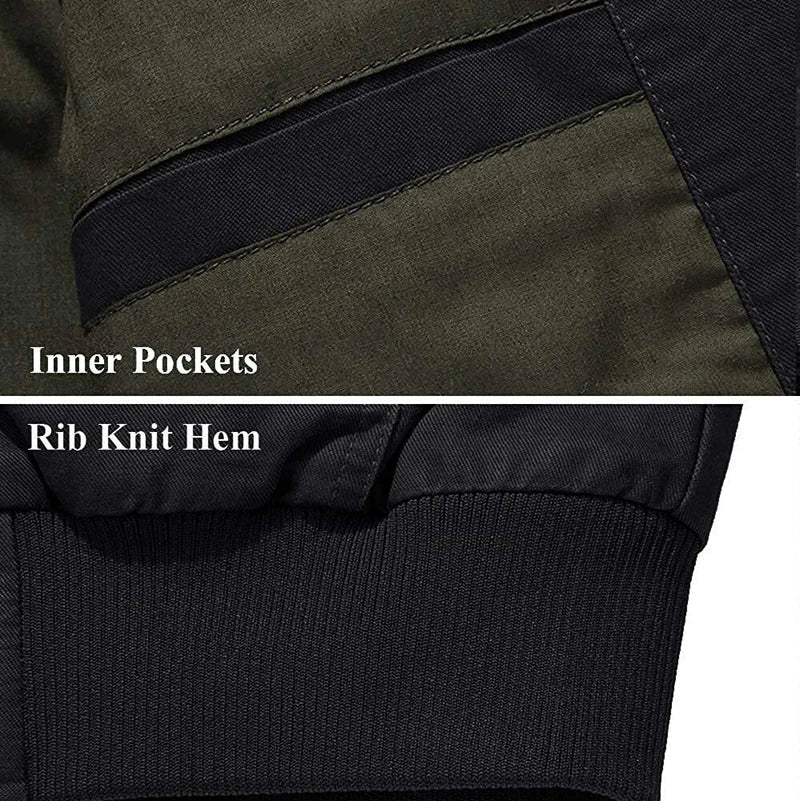 Aeroflux Men’s Cargo Military Tactical Jacket – Cotton Bomber Style Combat Coat