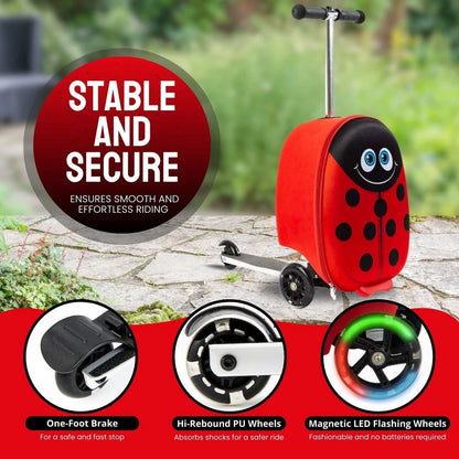 Aeroflux Kids 2-in-1 Ride-On Scooter Suitcase – Travel Made Fun for Little Explorers