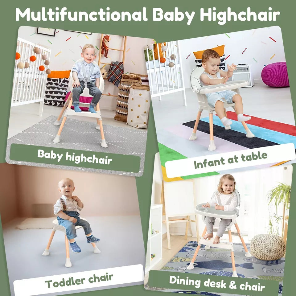 Aeroflux© Premium Baby Feeding High Chair – Adjustable, Safe & Convenient