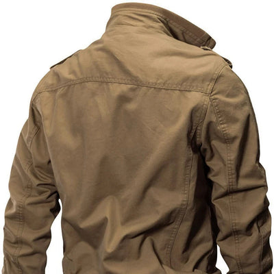 Aeroflux Men’s Cargo Military Tactical Jacket – Cotton Bomber Style Combat Coat
