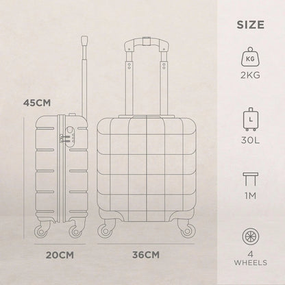 Aeroflux Cabin Suitcase – 45x36x20cm | Lightweight Hard Shell Spinner Luggage