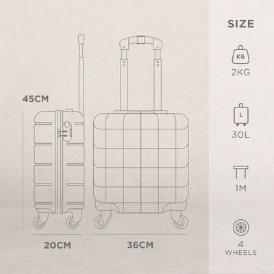 Aeroflux Cabin Suitcase – 45x36x20cm | Lightweight Hard Shell Spinner Luggage