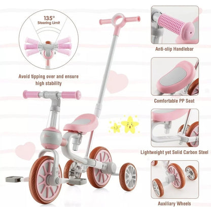Aeroflux© 5-in-1 Balance Bike & Tricycle for Kids – Adjustable & Safe Design