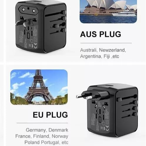 Aeroflux Universal Travel Adapter – Global Charging, Simplified