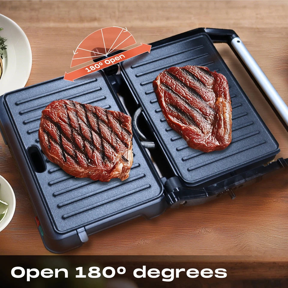 Aeroflux Health Press & Grill Pro – Non-Stick Toastie Maker and 180° Tabletop Grill