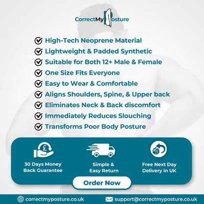 Theroflex© Premium Back Posture Corrector Support: One Size Fits All DPD2