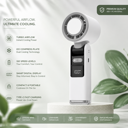 Aeroflux Portable Turbo Fan with Cooling Plate